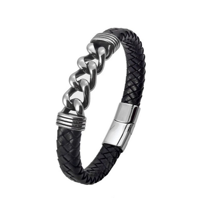 Minimalist  Statement Accessories Trendy Creative Leather Bracelets For Men