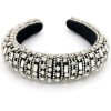 Solid Color Headband Headwear With Rose Gold Rhinestones Inlaid Stone Headband
