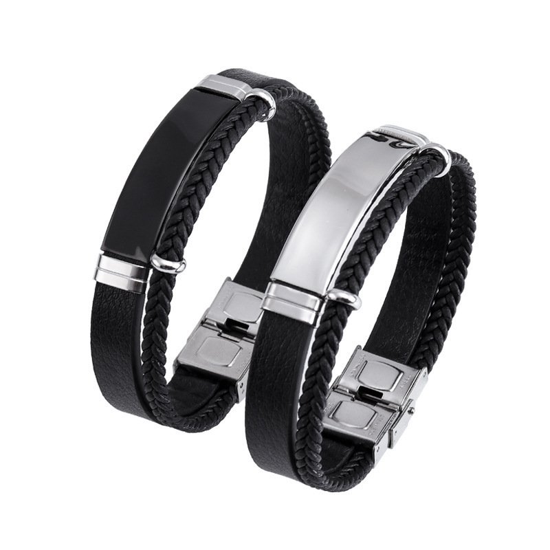 Twist Braided Double Leather Bracelet