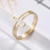Cross stainless steel ring