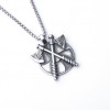 Stainless Steel Axe Disc Necklace