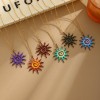 Stainless Steel Sun Pendant Necklace