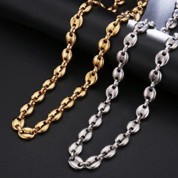 Stainless steel coffee bean necklace