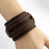Two Rows Of First Layer Cowhide Bracelets Wide Leather Bracelets
