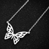 Stainless Steel Hollow Butterfly Necklace