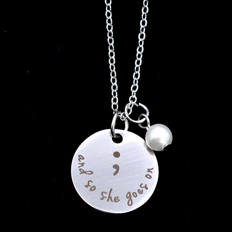 Stainless Steel Pendant Necklace Lnspirational Necklace