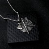 Stainless Steel Axe Disc Necklace