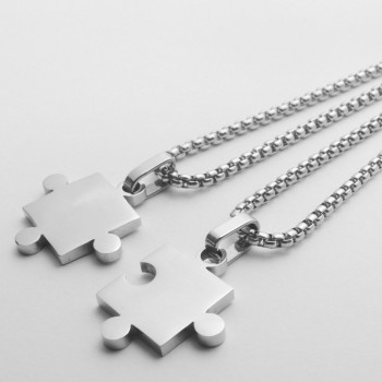 Titanium Steel Pendant Stainless Steel Couple Necklace