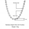 Stainless steel coffee bean necklace