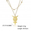 Star Moon Stainless Steel Necklace