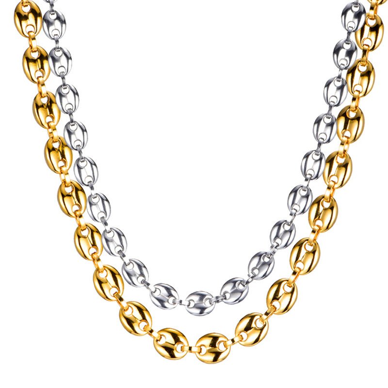 Stainless steel coffee bean necklace