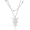 Star Moon Stainless Steel Necklace