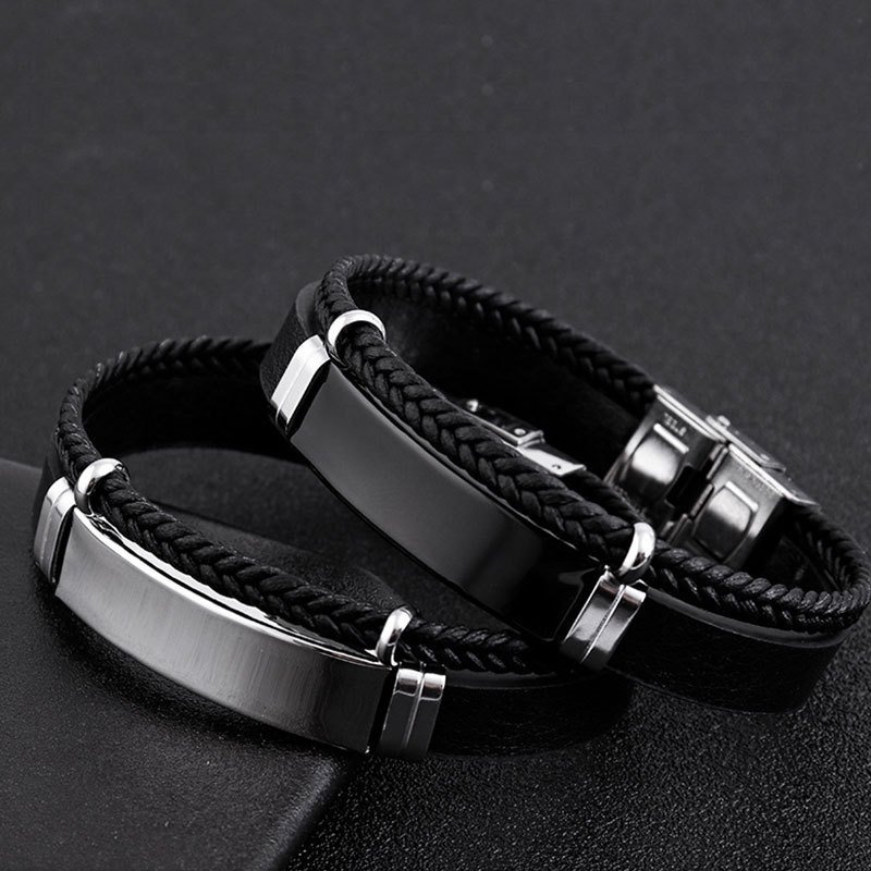 Twist Braided Double Leather Bracelet