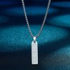 Rectangular Stainless Steel Pendant Necklace