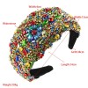 Starry Sky Color Rhinestone Wide Brim Hair Band Female Online Influencer Fabric Personalized Headdress