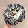 Double Layer Intestine Ring Hair Rope Organza Lace Edge Hair Ring