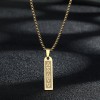 Rectangular Stainless Steel Pendant Necklace