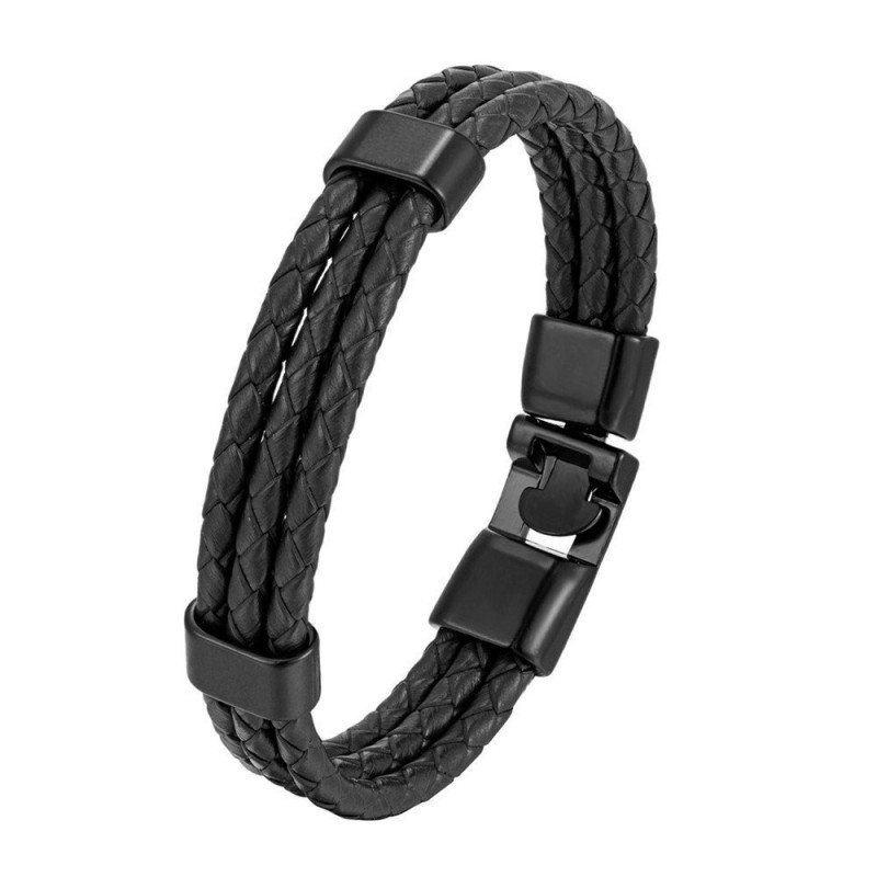 Men's Fashion All-match Leather Braided Bracelet Ornament