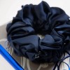 Pure black class crystal hair ring