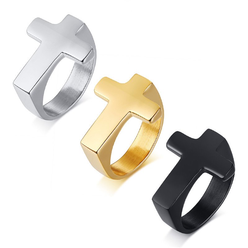 Cross Stainless Steel  Ring