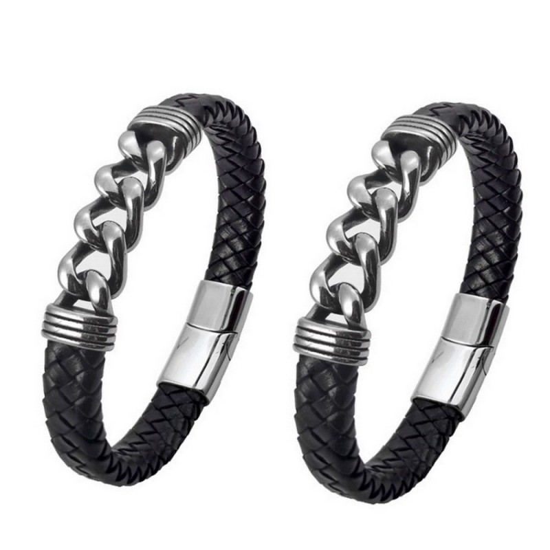 Minimalist  Statement Accessories Trendy Creative Leather Bracelets For Men
