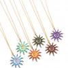 Stainless Steel Sun Pendant Necklace