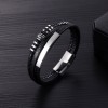 Cowhide Stainless Steel Men's 8-word Multi-layer Magnetic Buckle Bracelet