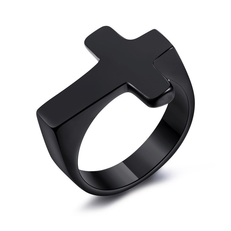 Cross Stainless Steel  Ring