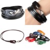Retro Leather Bracelet 3-ring Winding Leather Hand Strap Hook Wrist Strap Metal Hook Buckle