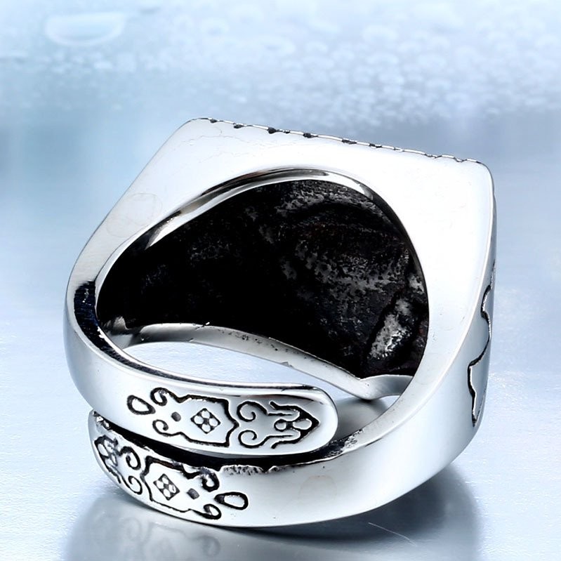 Stainless steel men's ring