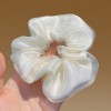 Camellia Large Intestine Hair Ring Retro Ponytail Hair String