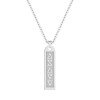 Rectangular Stainless Steel Pendant Necklace
