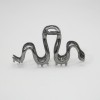 Slytherin Serpentine Metal Silver Barrettes