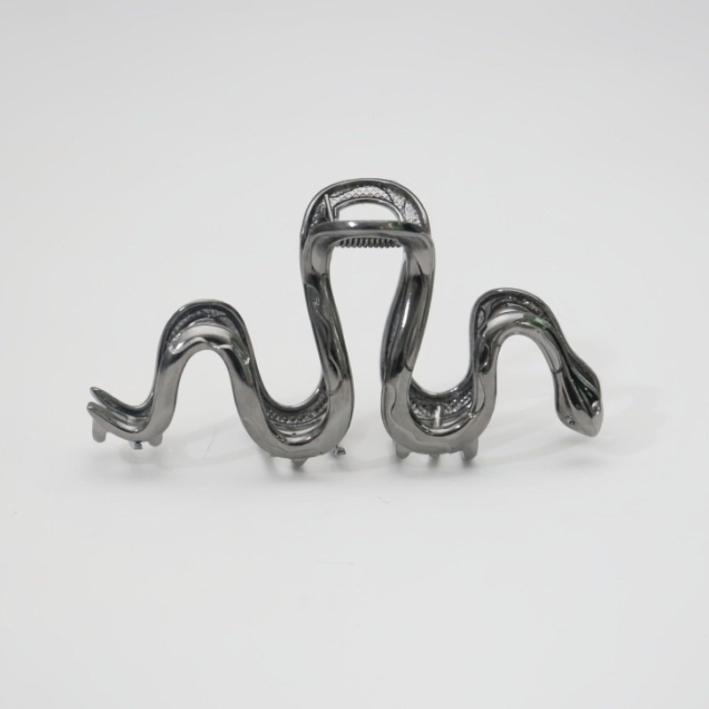 Slytherin Serpentine Metal Silver Barrettes