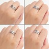 Stainless Steel Ring Retro English Double Ring
