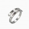 Stainless Steel Ring Retro English Double Ring