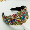 Starry Sky Color Rhinestone Wide Brim Hair Band Female Online Influencer Fabric Personalized Headdress