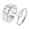 Silver Puzzle Couple Couple Rings Stainless Steel Ring Ornament