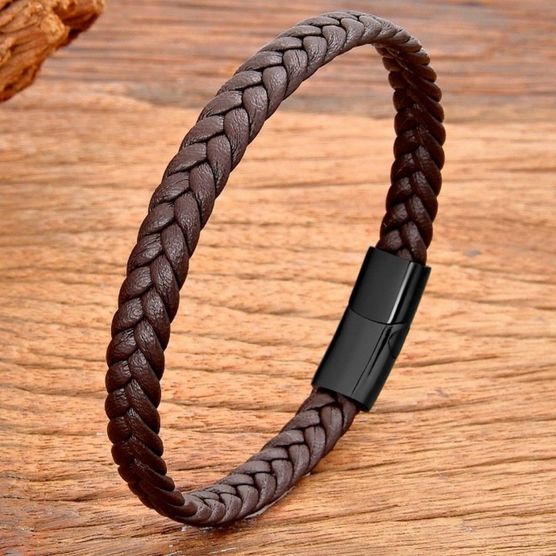Twisted Braided Personalized Retro Leather Rope Bracelets For Couples