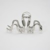 Slytherin Serpentine Metal Silver Barrettes