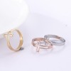 Cross stainless steel ring