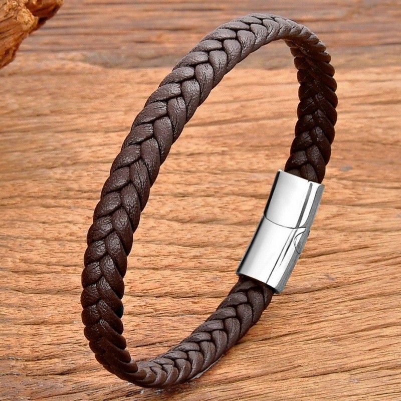 Twisted Braided Personalized Retro Leather Rope Bracelets For Couples