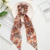Long Ribbon Large Intestine Ring Headwear Women's Hair Tie Ponytail Bandeau Floral Hair Ring Simple