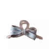 Back Head Blue Denim Bow Barrettes