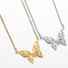 Stainless Steel Hollow Butterfly Necklace