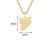 Monogram Stainless Steel Pendant Necklace