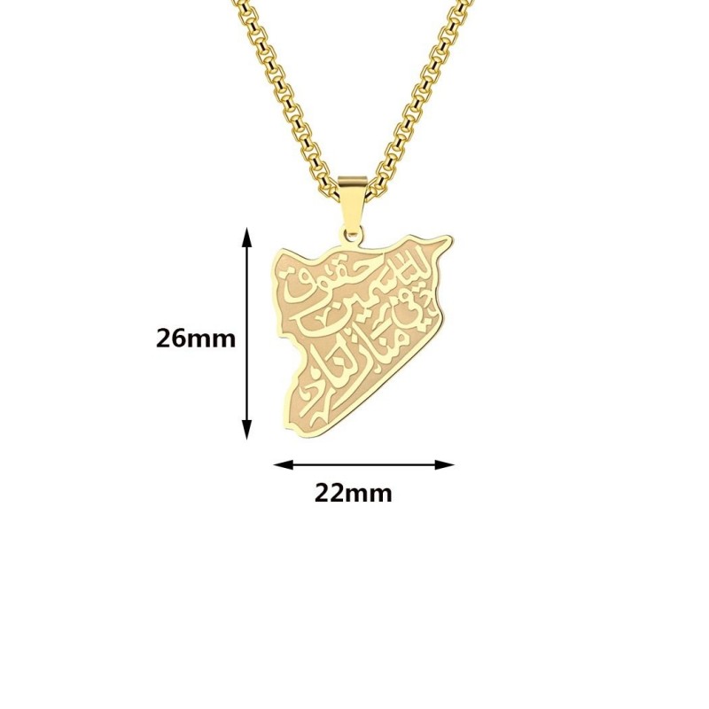 Monogram Stainless Steel Pendant Necklace