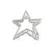 Hollow Pentagram Metal Grip Barrettes