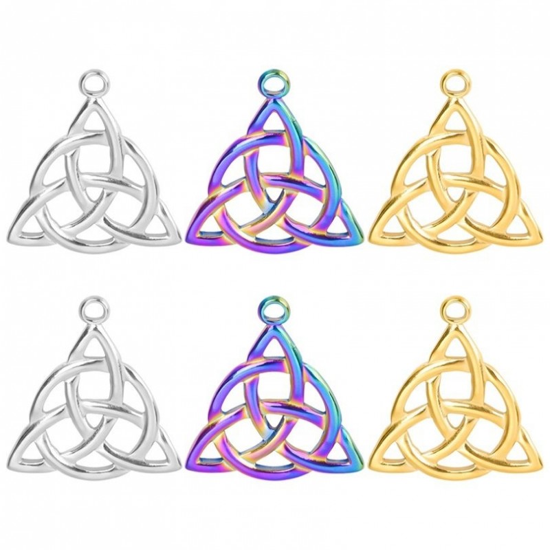 Stainless Steel Triangle Pendant Necklace