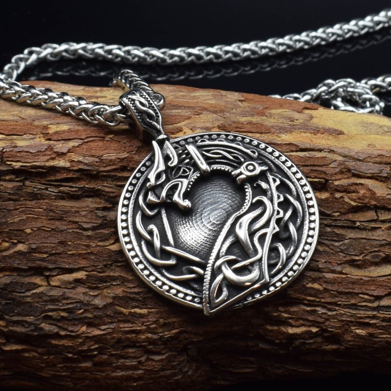 Rune Pendant Stainless Steel Necklace